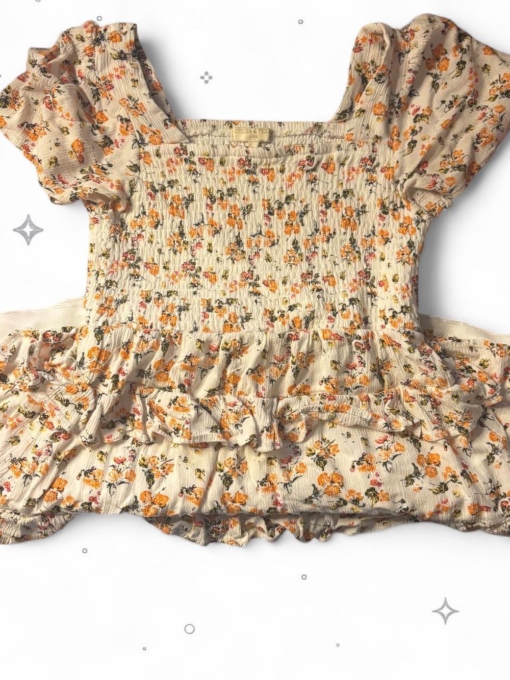 Chelsea & Violet Girls XL Floral Smocked Tunic Mini Dress